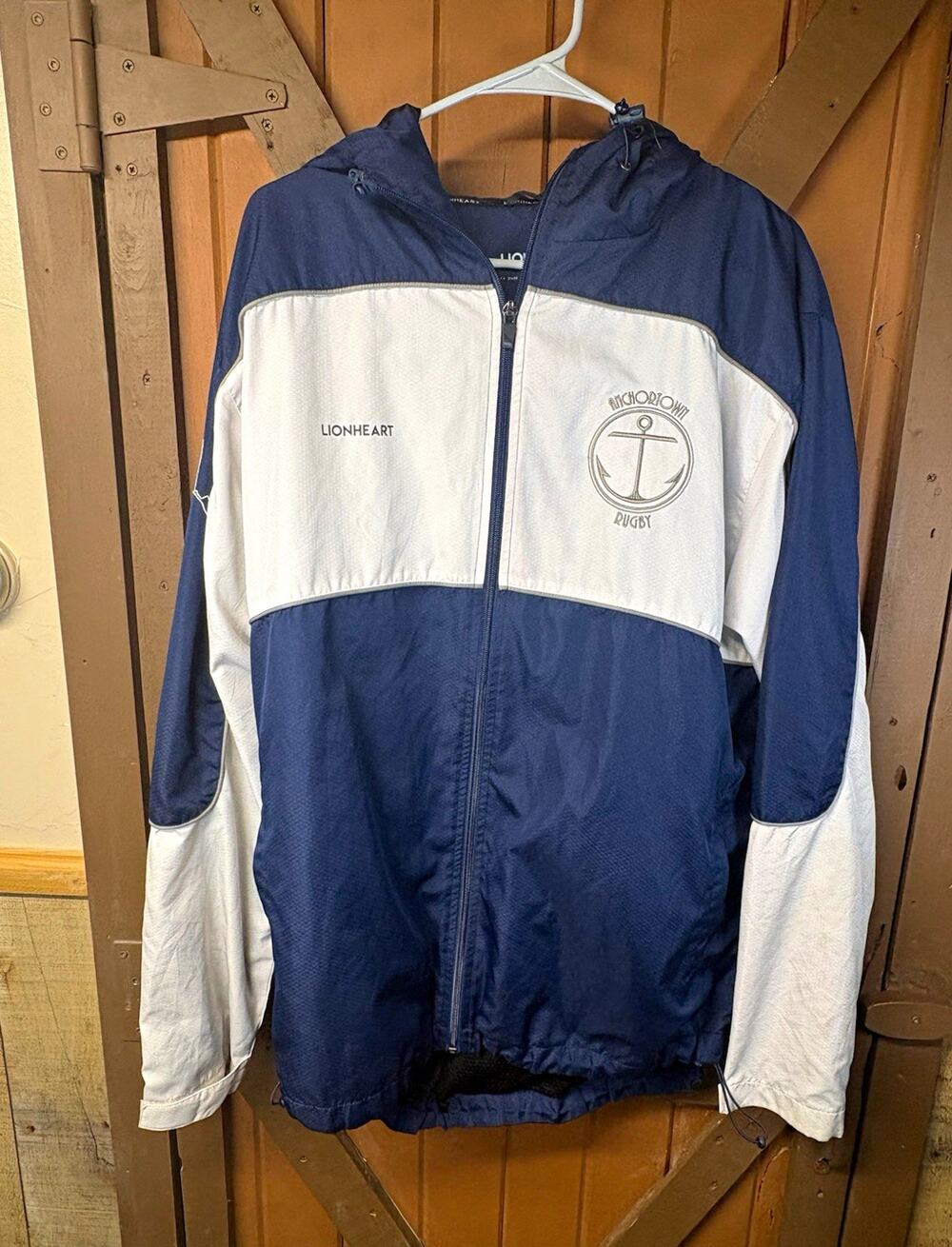 Lionheart Men's Blue Windbreaker Jacket Polyester Outer Shell Regular Size L
